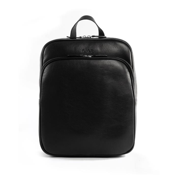 totes® Genuine Leather Backpack Black Extra Image 1